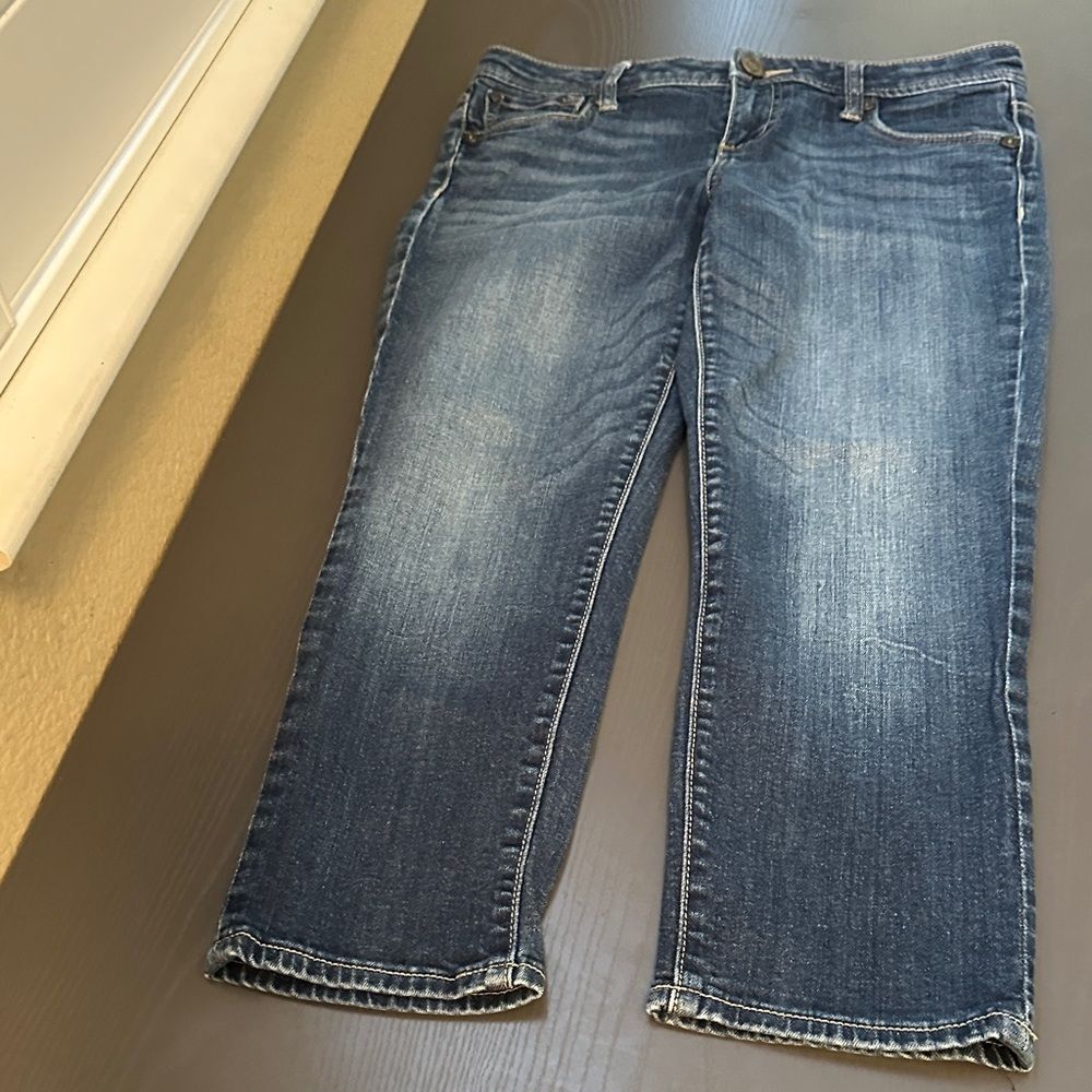 Kut from the Kloth women’s Dark Wash Straight Cropped Jeans